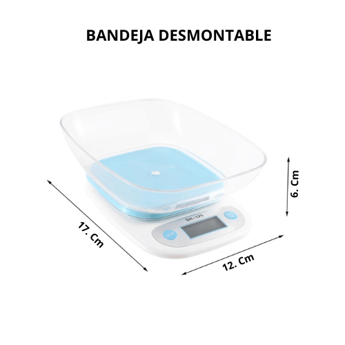 BALANZA DIGITAL CON RECIPIENTE DESMONTABLE