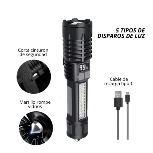 LINTERNA MULTIFUNCION DE DEFENSA PERSONAL