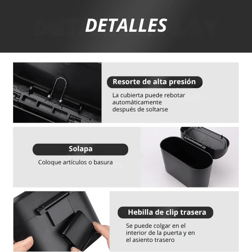 MINI BASURERO DE AUTO