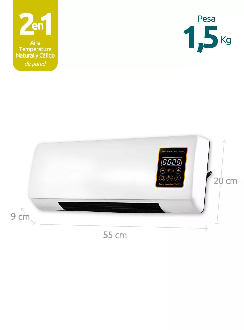 CALEFACTOR AIRE ACONDICIONADO PARA PARED