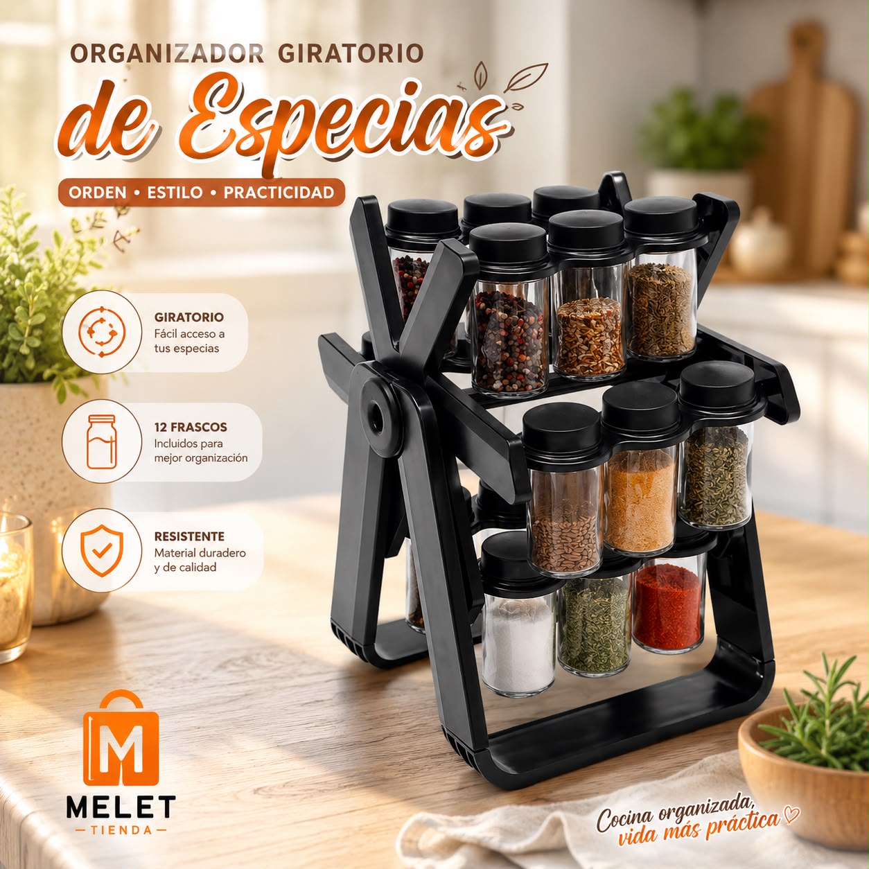 CONDIMENTERO GIRATORIO 18PCS