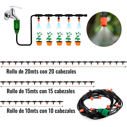 MANGUERA CON SISTEMA DE NEBULIZACIÓN Y RIEGO